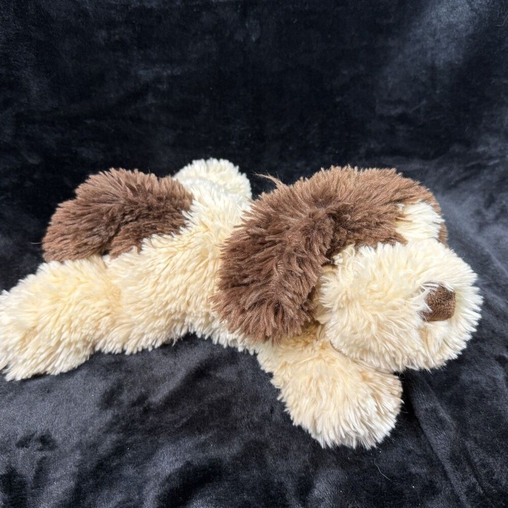 Ty CLASSIC BOONE Plush Shaggy Brown Cream Puppy Dog Stuffed Animal 2006